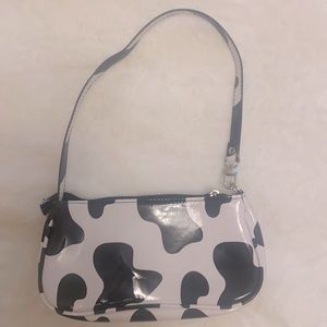 Cow baguette purse